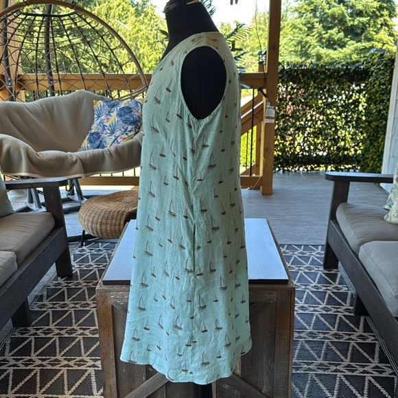Cut•Loose | Sailboats Linen A- Line Shift Dress - Picture 5 of 8